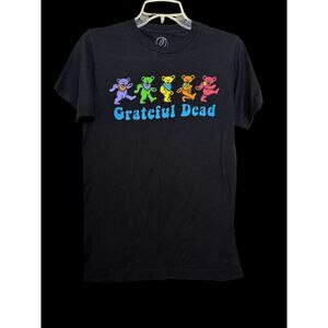 The Greatful Dead Black Official Merch Black T Shirt Dancing Bears Sz: Small C10